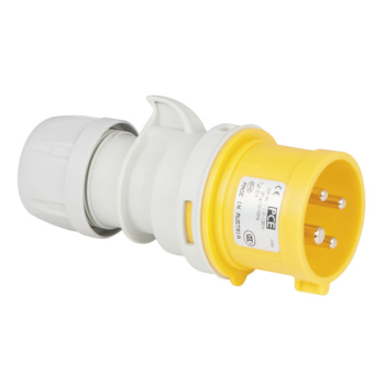 PCE CEE 16A 110V 4p Plug Male Yellow, IP44